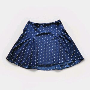 Ralph Lauren Womens 22W French Blue Skirt W/ Square Geometric Pattern Career